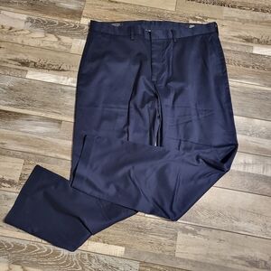 Nordstrom men's athletic fit khaki navy blue dress slacks 36x30
